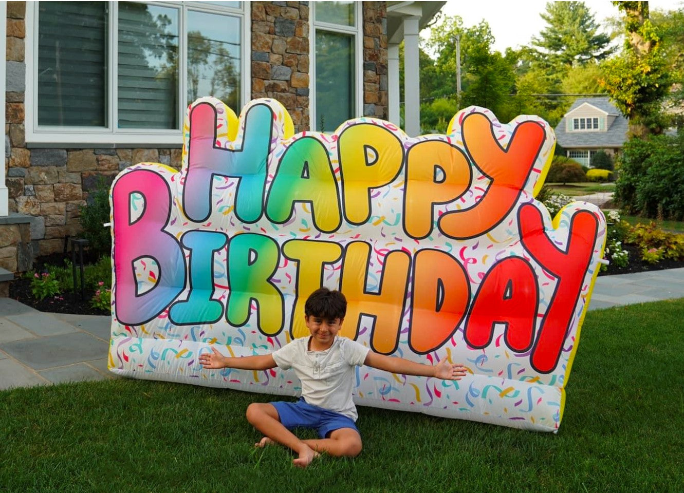 Rasta Imposta Happy Birthday Deko aufblasbar 9Fuß LED
