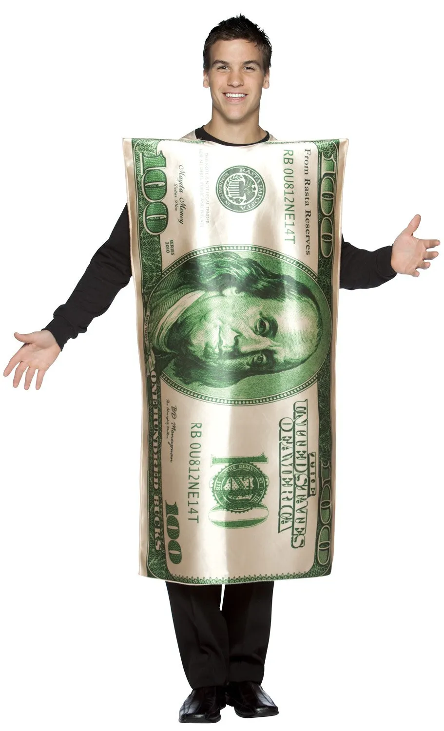 Rasta Imposta $100 Bill Geldschein Kostüm One Size Unisex