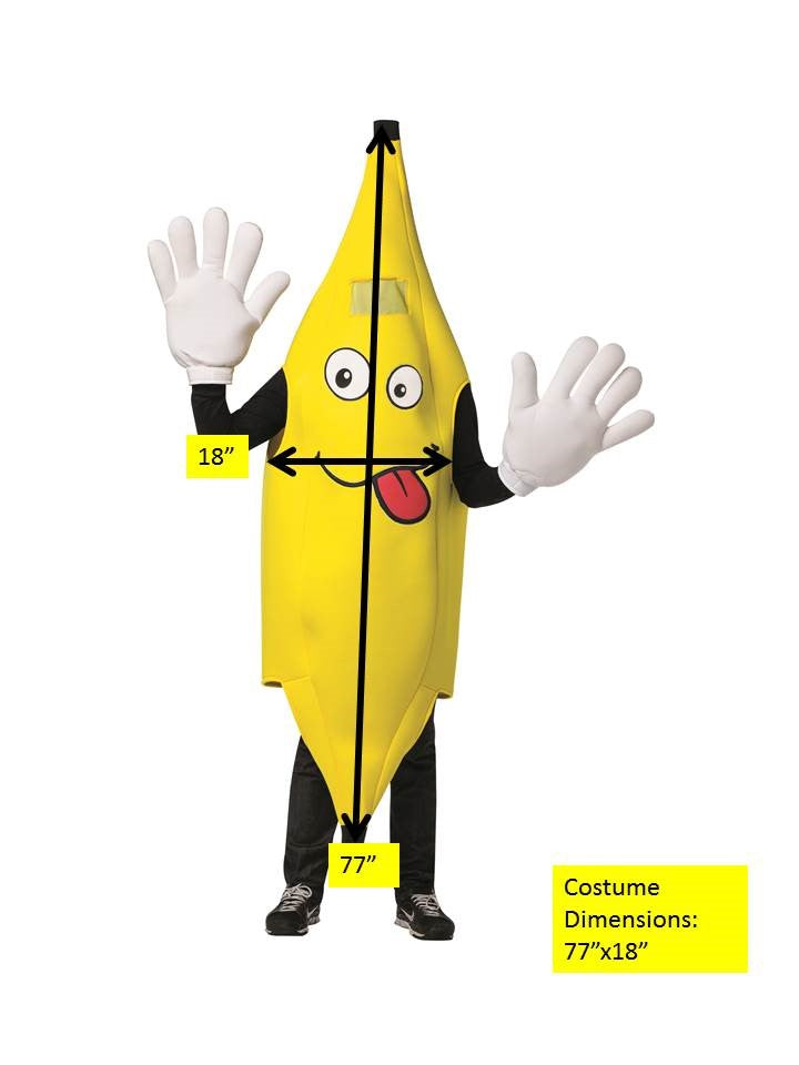 Rasta Imposta Banana Maskottchen-Kostüm One Size