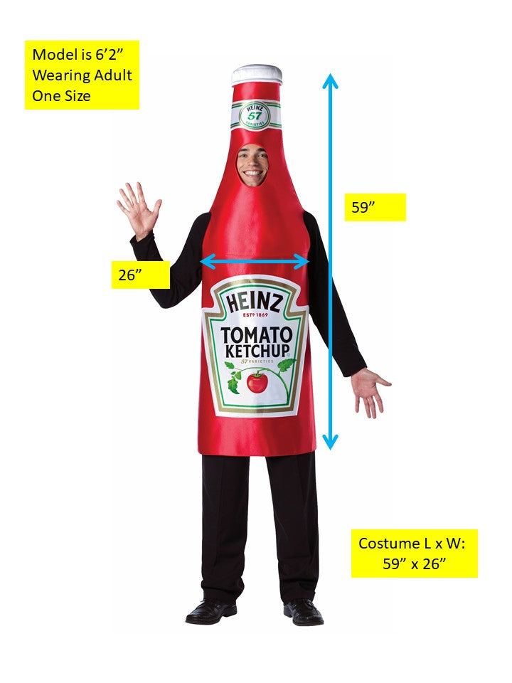 Rasta Imposta Heinz Ketchup Flaschenkostüm One Size