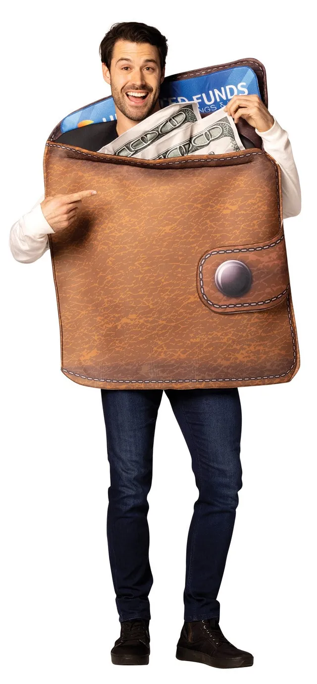 Rasta Imposta Brown Wallet Kostüm braun Einheitsgröße