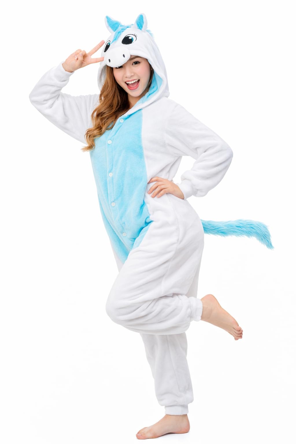 Katara Einhorn Schwarz Sterne Onesie Kostüm M Flanell