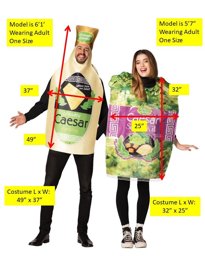 Rasta Imposta Caesar Salad Dressing Kostüm Einheitsgröße Paar