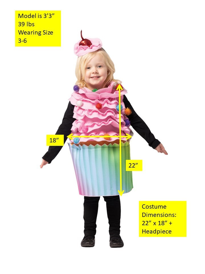 Rasta Imposta Ultimate Cupcake Kinder Kostüm Bunt 3-6