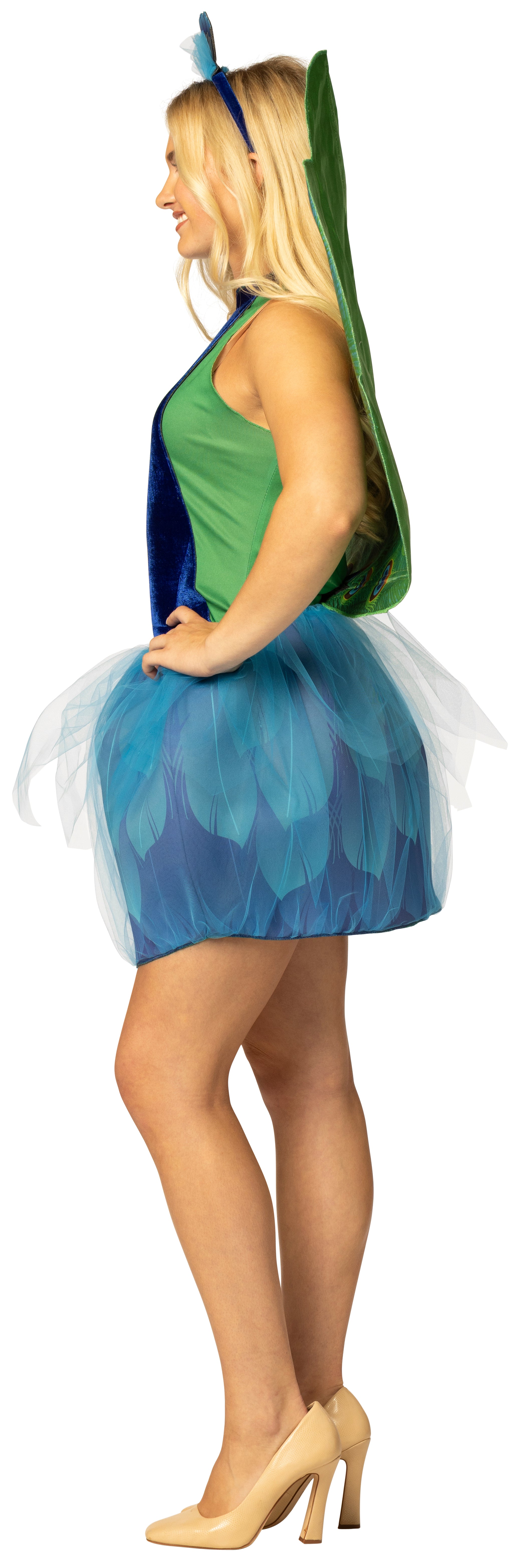 Rasta Imposta Peacock Kostüm Damen 6-10 Kleid mit Kopfschmuck