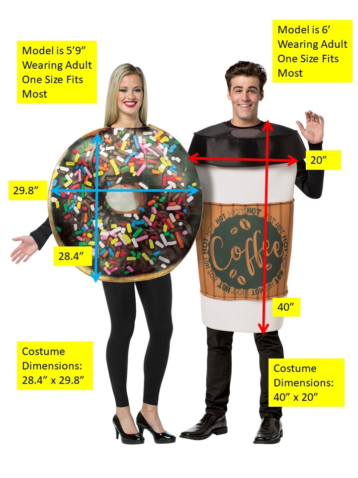 Rasta Imposta Dunk It Coffee Donut Partnerkostüm One Size