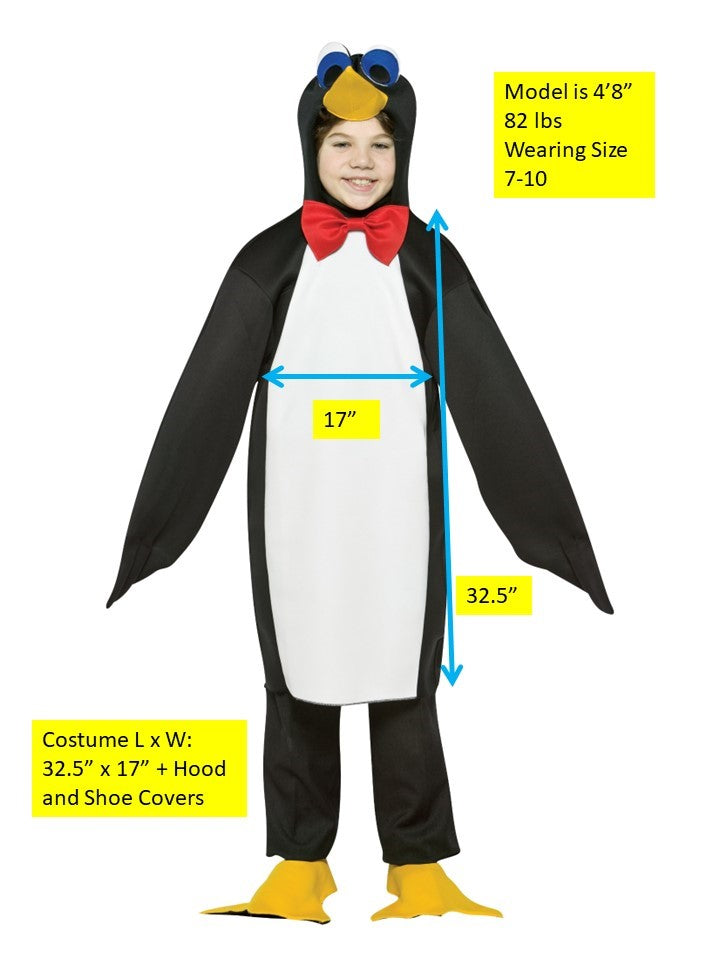 Rasta Imposta Penguin Kinderkostüm Größe 7-10 mit Flossen