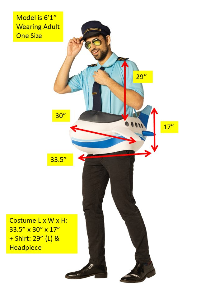 Rasta Imposta Airplane with Pilot Kostüm One Size