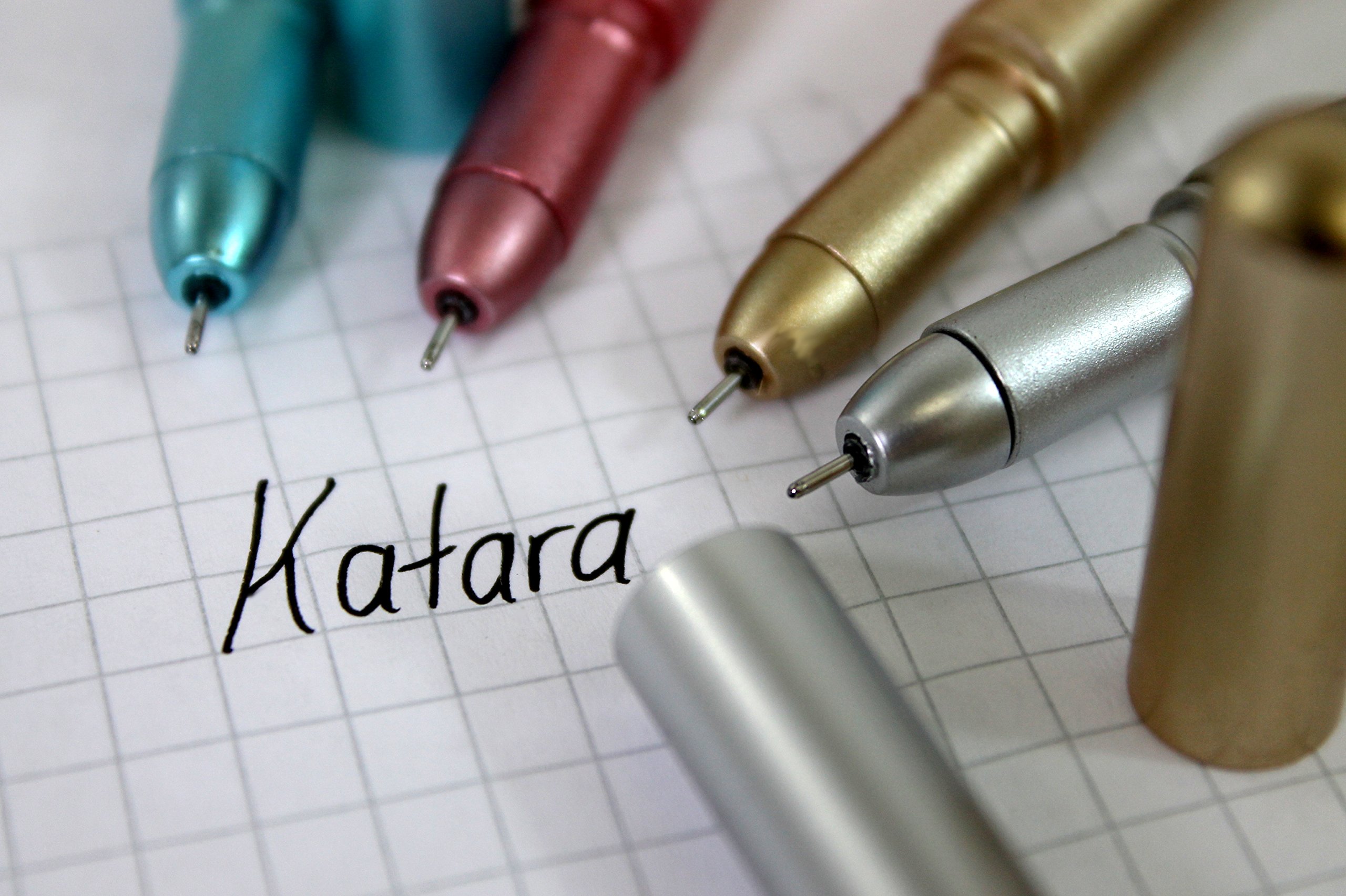 Katara 1799 Feder Kugelschreiber Metall Set 4 Stück bunt
