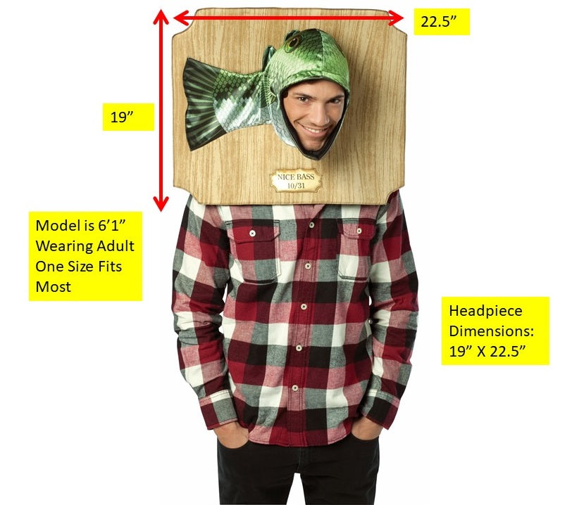 Rasta Imposta Nice Bass Kopfschmuck Adult One Size Fisch