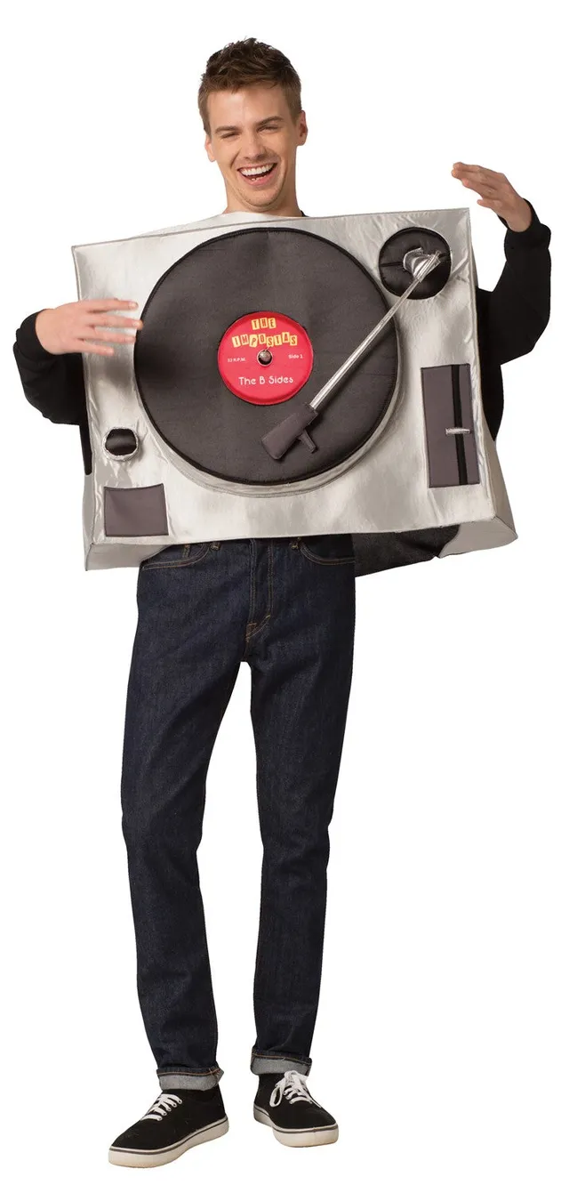 Rasta Imposta Old School Turntable Kostüm Einheitsgröße Plattenspieler