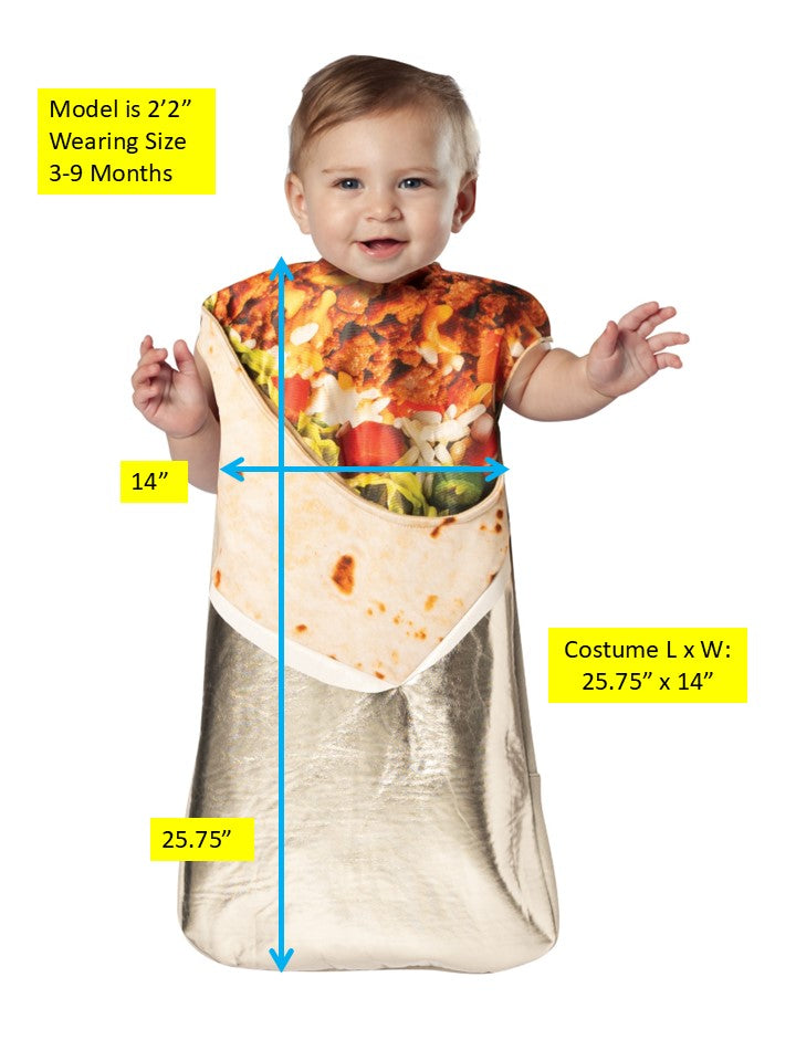Rasta Imposta Burrito Babykostüm 3-9 Monate Fleece