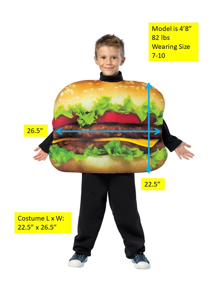 Rasta Imposta Cheeseburger Kostüm Kind 7-10