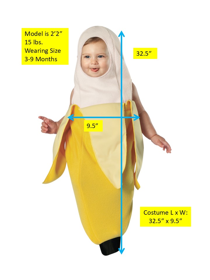 Rasta Imposta Peeled Banana Baby Bunting Babykostüm 3-9 Monate Fleece