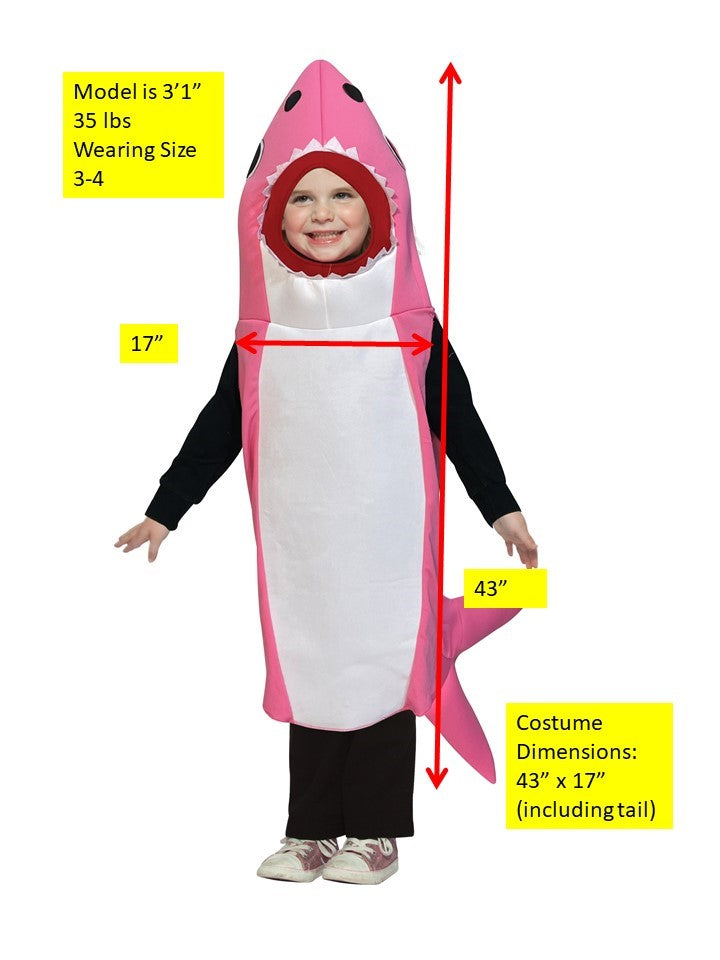 Rasta Imposta Ultimate Pink Shark Kinderkostüm 3-4 Hai