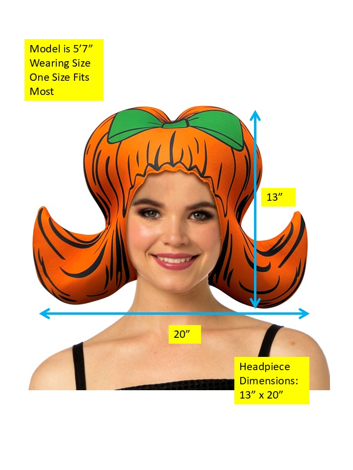Rasta Imposta Orange Bouffant Cartoon Perücke Einheitsgröße