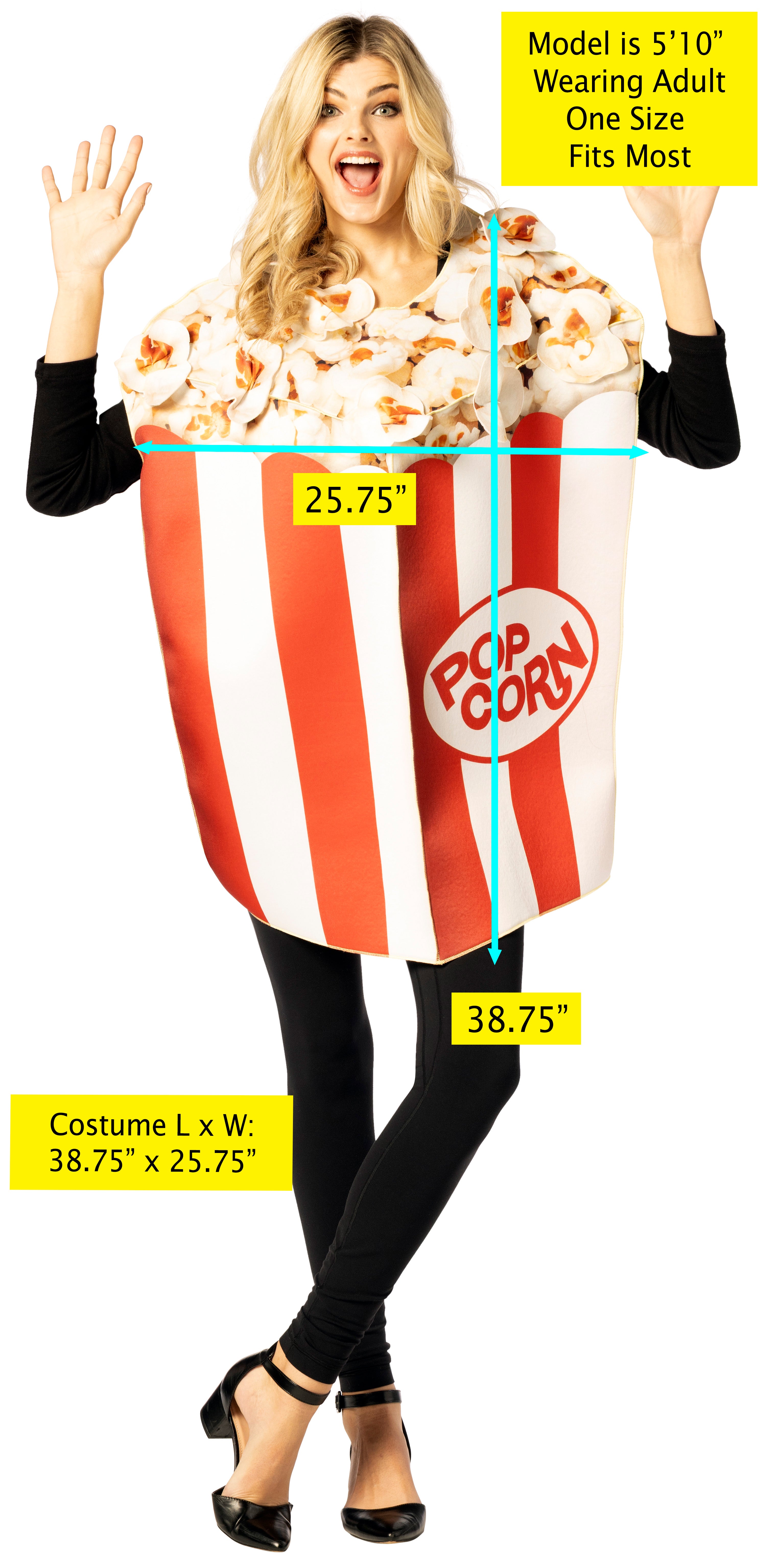 Rasta Imposta Popcorn Tub Kostüm Einheitsgröße Schaumtunika