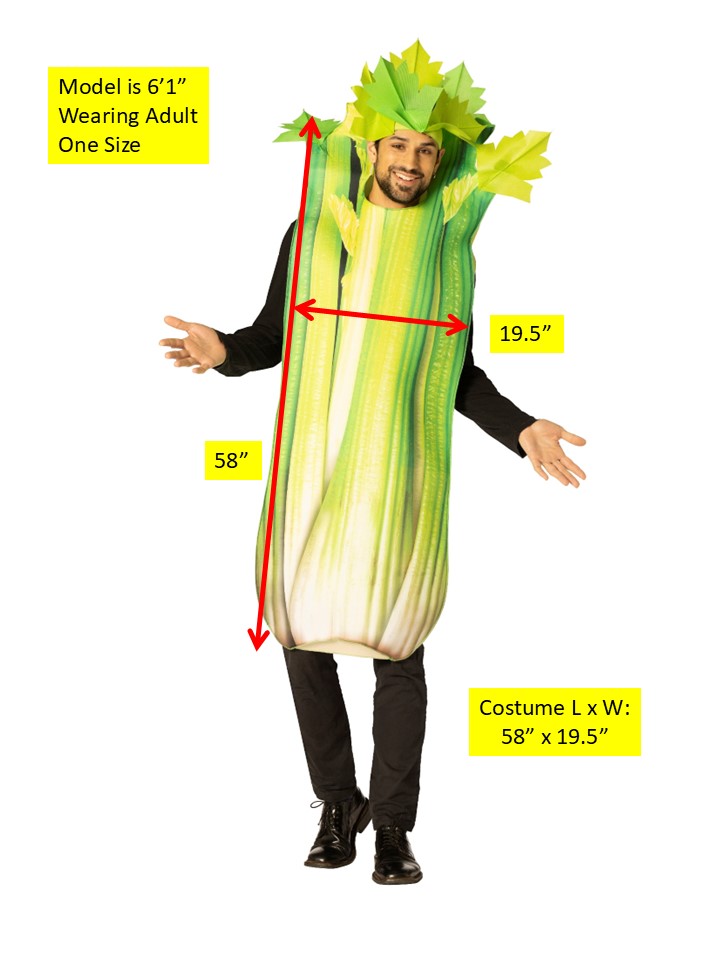 Rasta Imposta Celery Stalk Kostüm Erwachsene One Size Sellerie