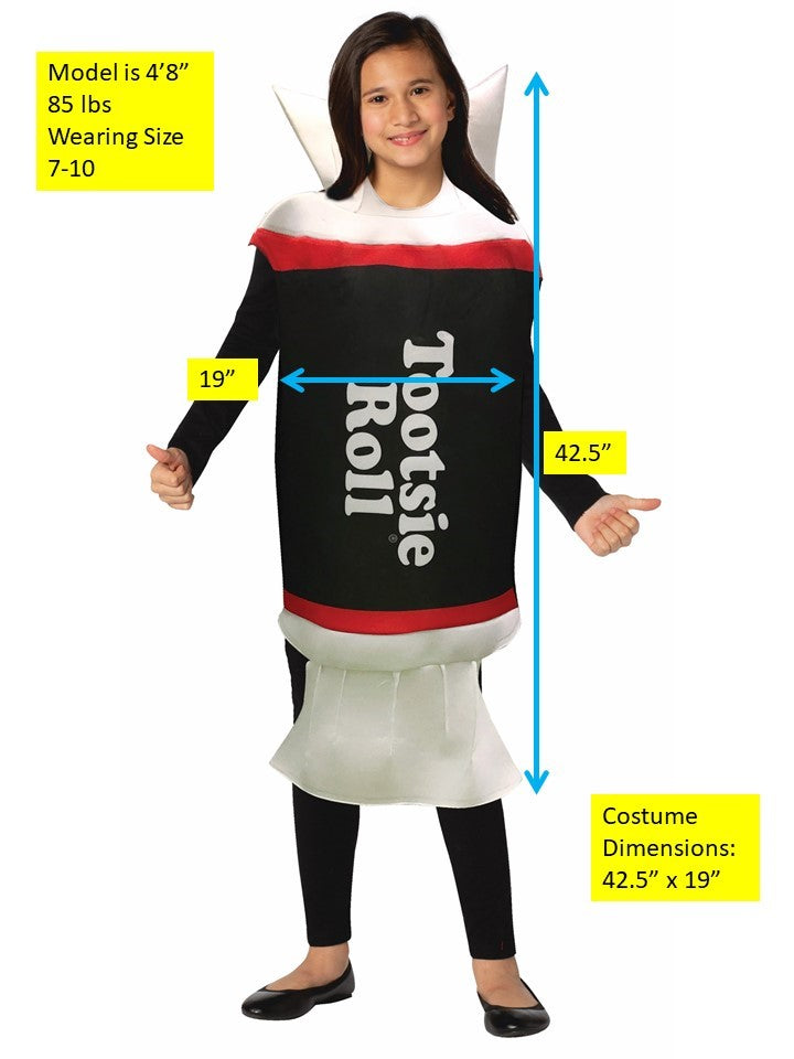 Rasta Imposta Tootsie Roll Kostüm Kinder 7-10 Tunika