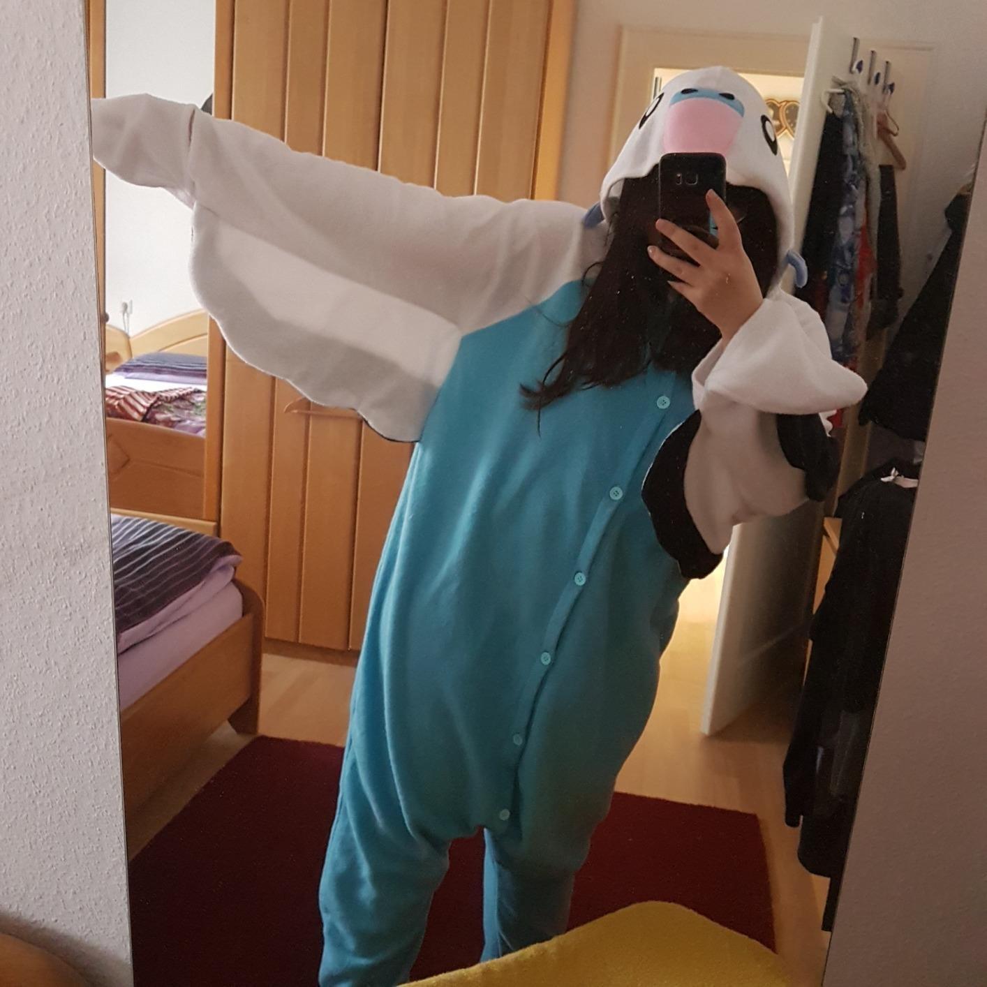 Katara Partyanzug Onesie Blauer Stich Plüsch Kostüm