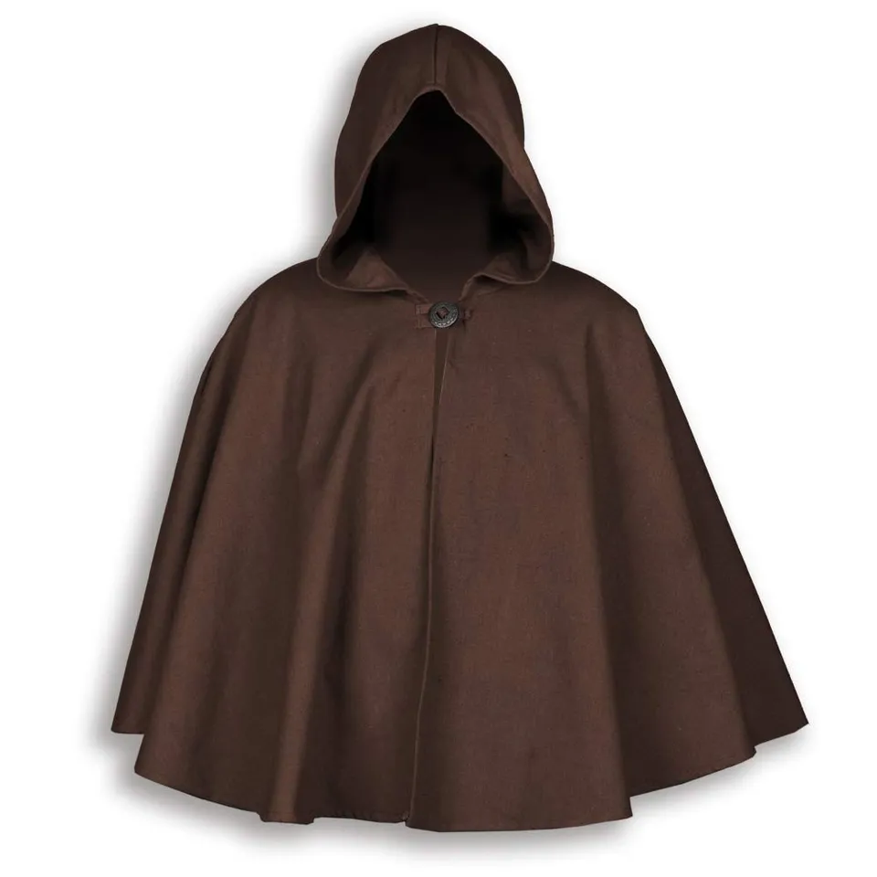 Mytholon Kim Kurzcape Canvas braun Kapuze Einheitsgröße