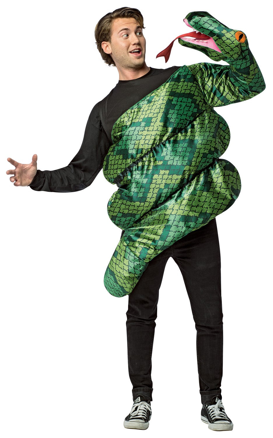 Rasta Imposta Anaconda Snake Kostüm One Size Grün Schlange
