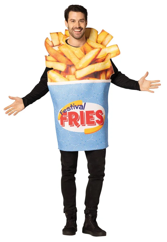 Rasta Imposta Festival Fries Bucket Kostüm Einheitsgröße Schaumstoff