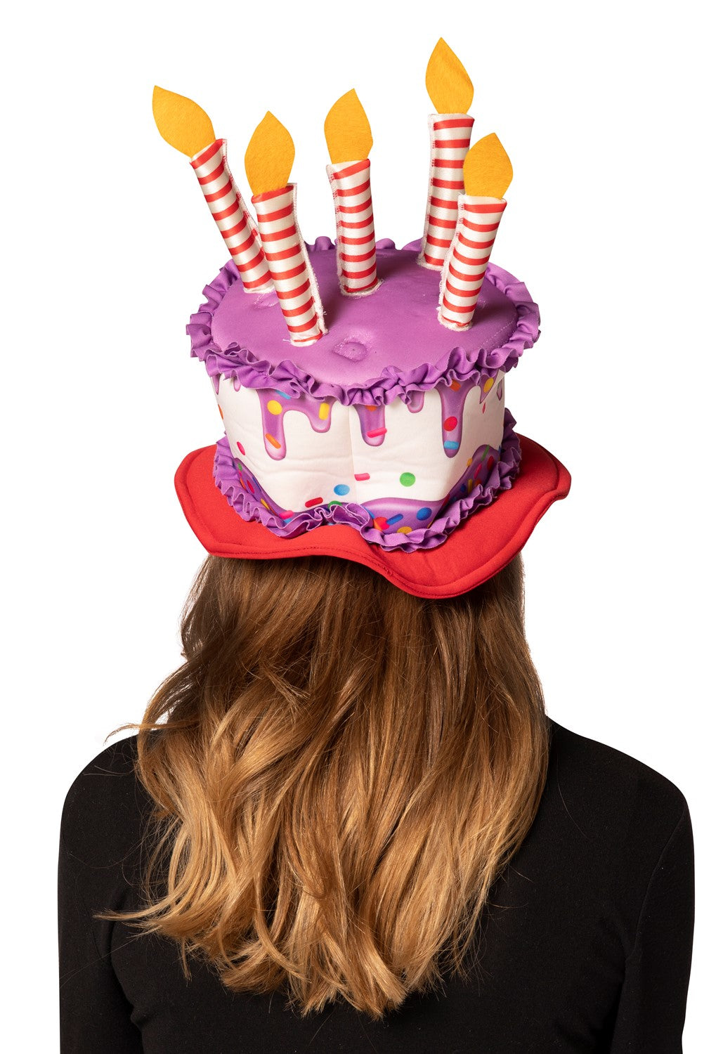 Rasta Imposta Birthday Cake Hut Kostümhut Weiß mit Kerzen Einheitsgröße