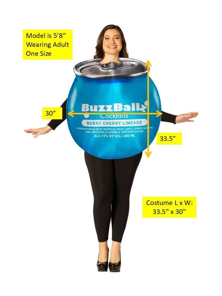 Rasta Imposta BuzzBallz Berry Cherry Kostüm Blau One Size