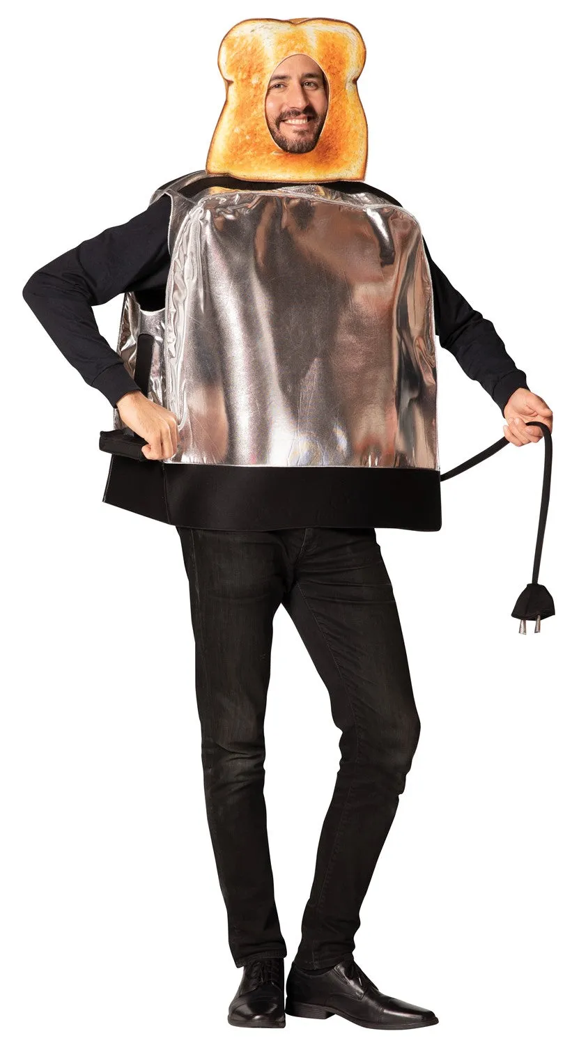 Rasta Imposta Toaster Kostüm Silber Tunika One Size Unisex