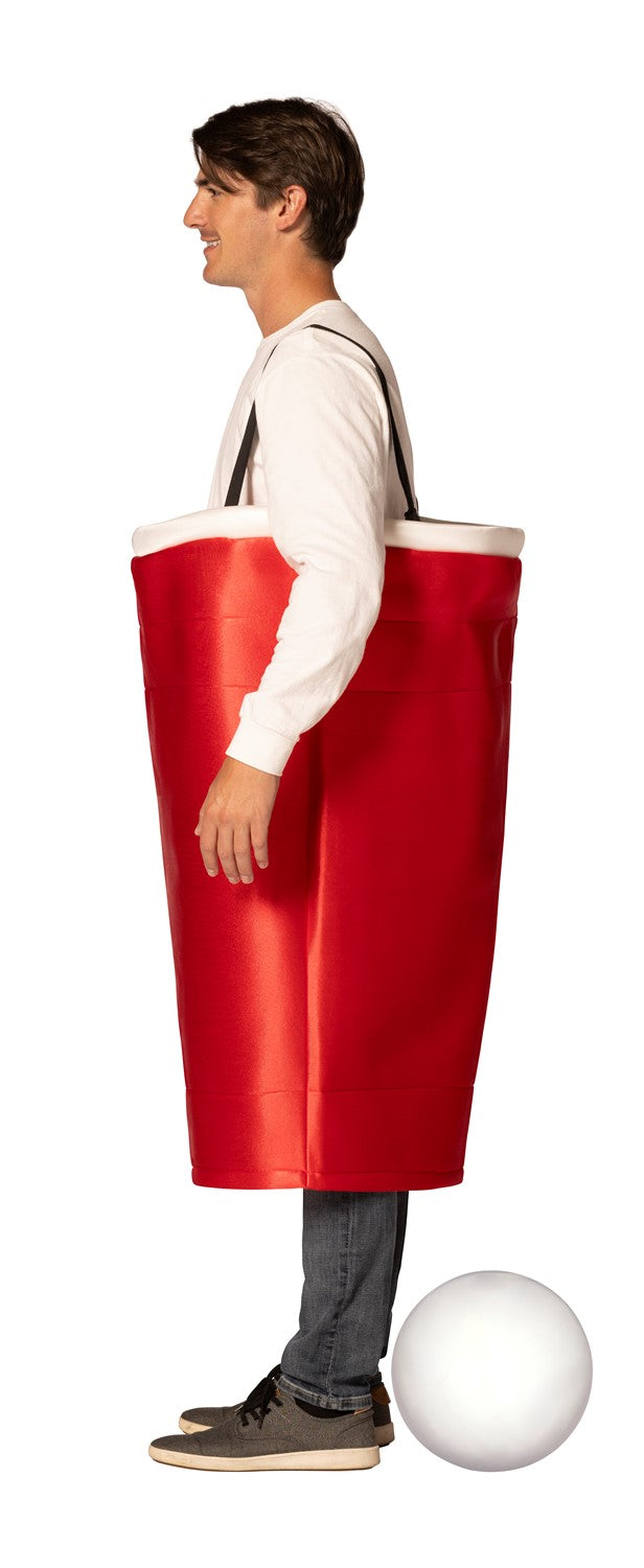 Rasta Imposta Red Beer Pong Cup Kostüm rot Einheitsgröße