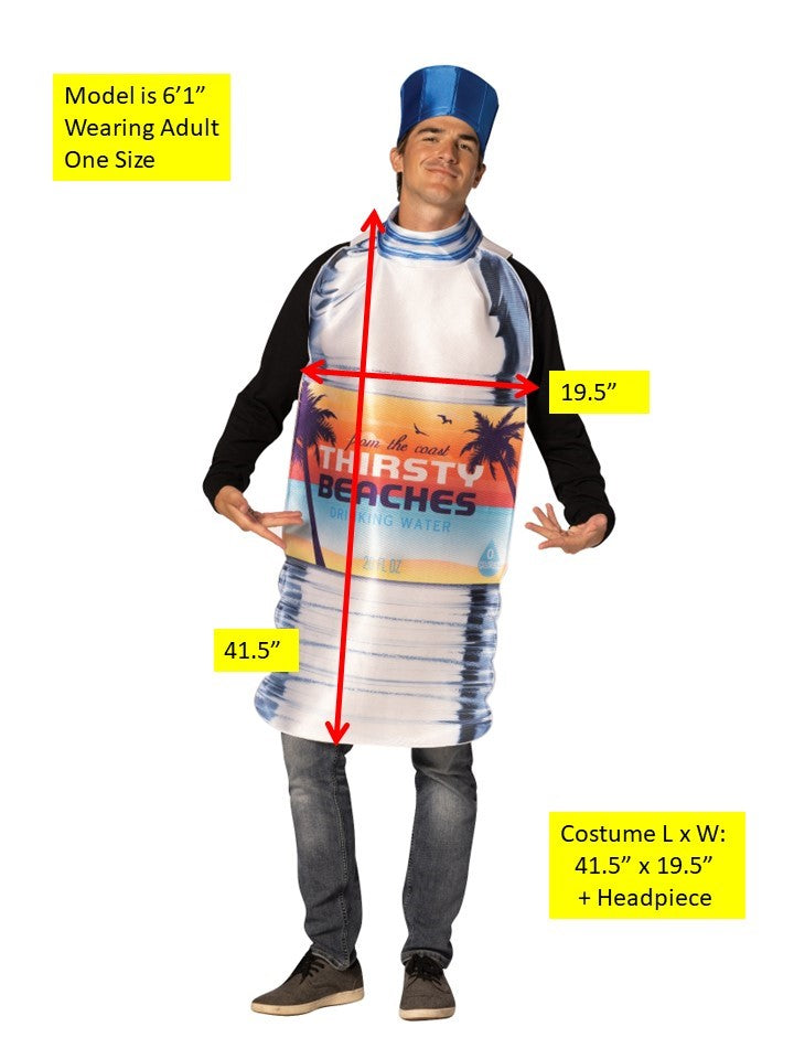 Rasta Imposta Plastic Water Bottle Kostüm Einheitsgröße Schaum