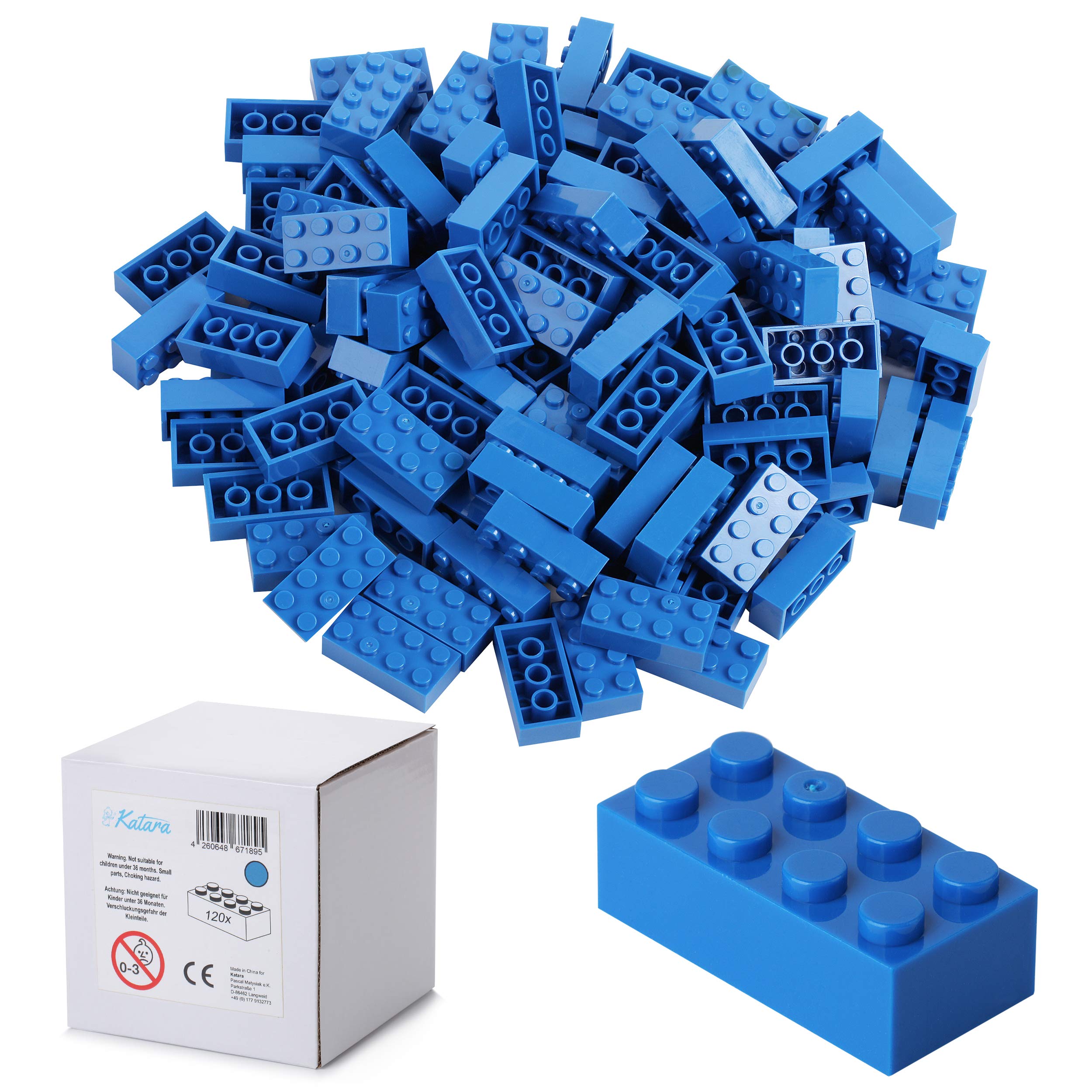 Katara Konstruktionsspielsteine 4x2 Transparent Blau 120
