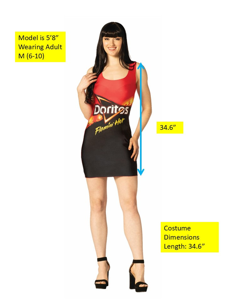 Rasta Imposta Doritos Flamin Hot Kleid Kostüm Damen XS-XL