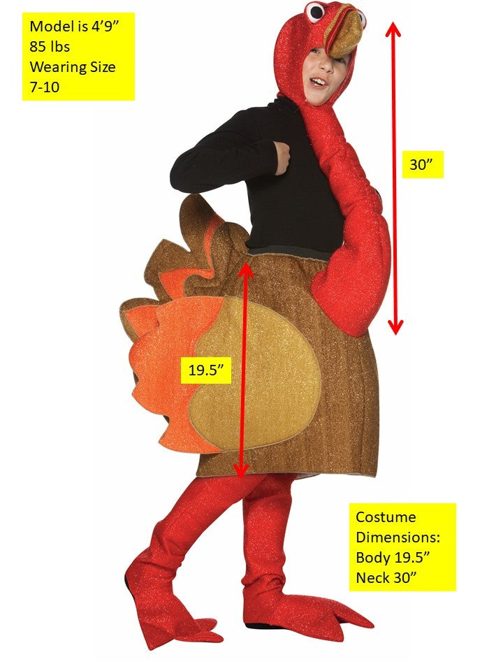 Rasta Imposta Thanksgiving Turkey Kinder Kostüm Braun 7-10