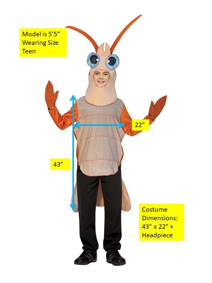 Rasta Imposta Shrimp Teenkostüm 14-16 Garnele Tunika
