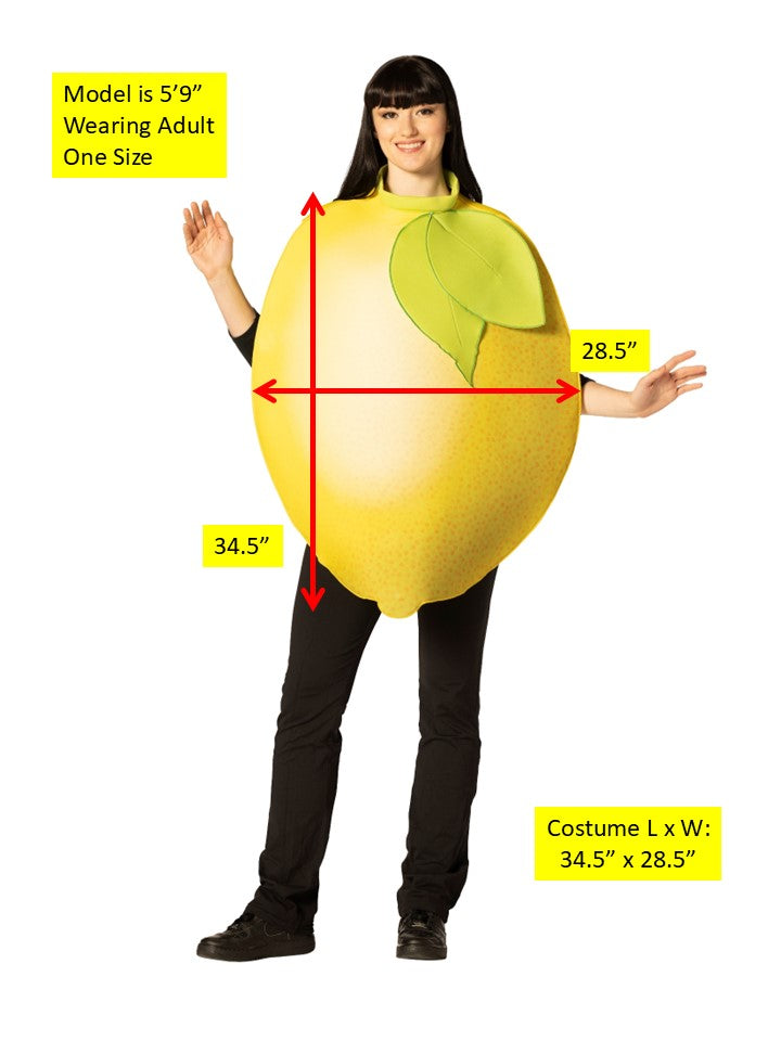Rasta Imposta Lemon Zitronen-Kostüm Einheitsgröße Gelb