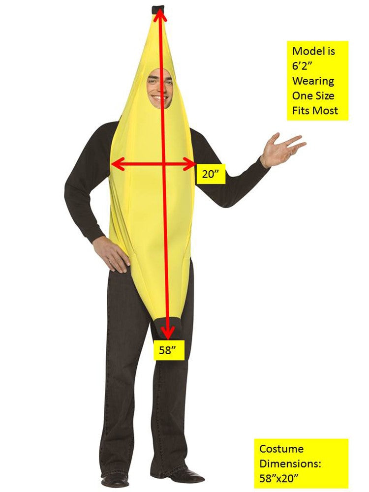 Rasta Imposta Banana Bananen Kostüm One Size Obst