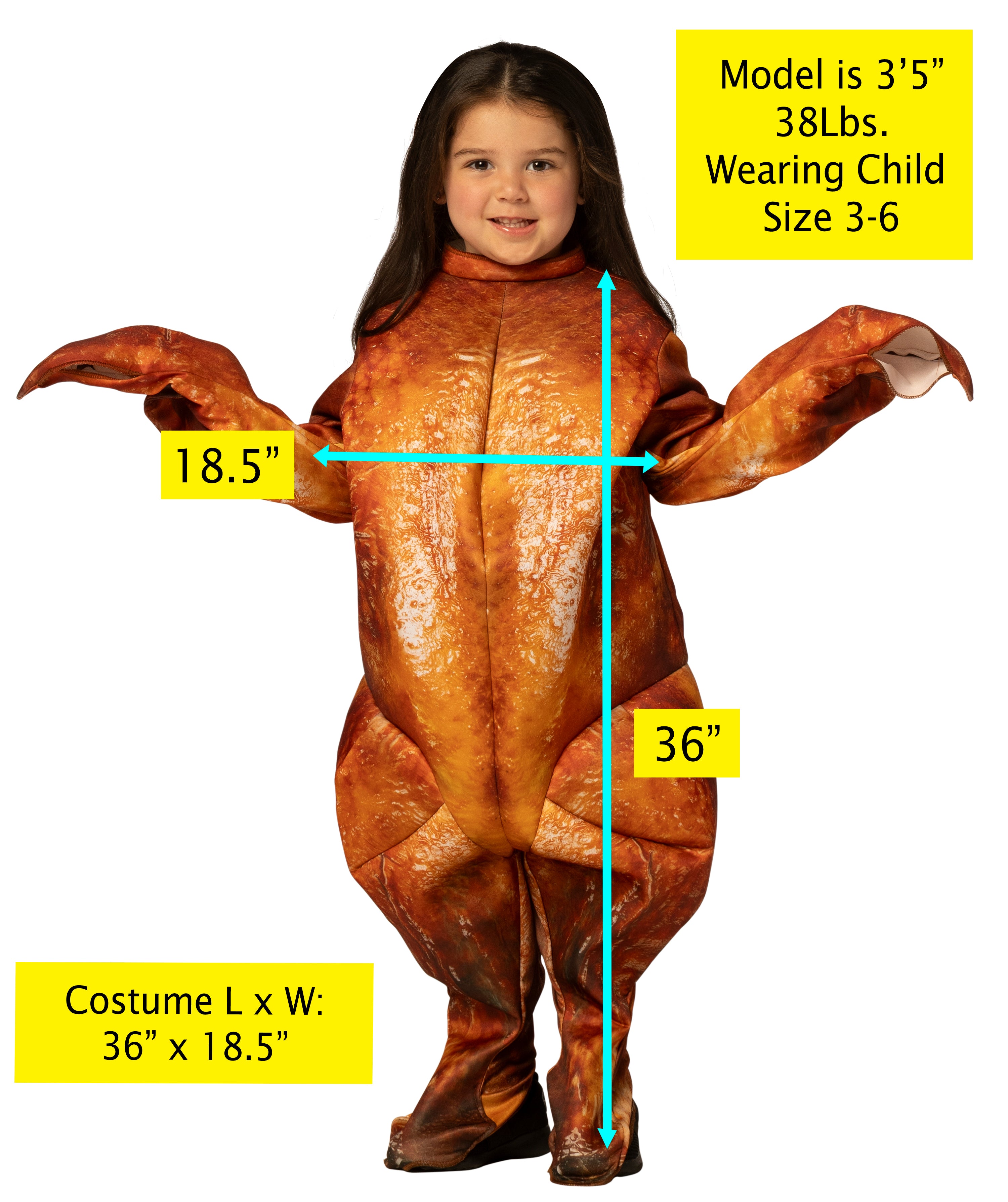 Rasta Imposta Oven Roasted Turkey Kinderkostüm 3-6 Truthahn