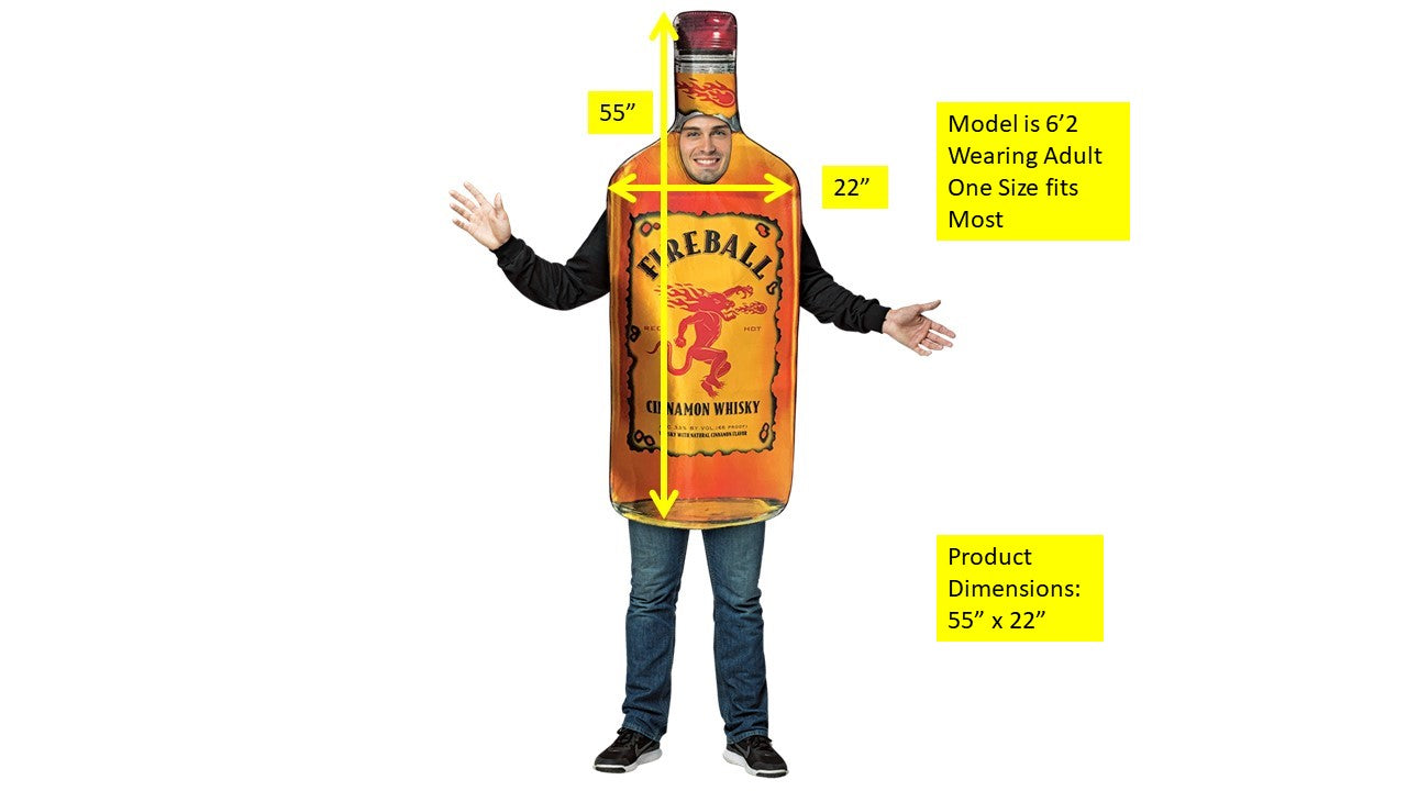 Rasta Imposta Fireball Flaschen Kostüm One Size Unisex