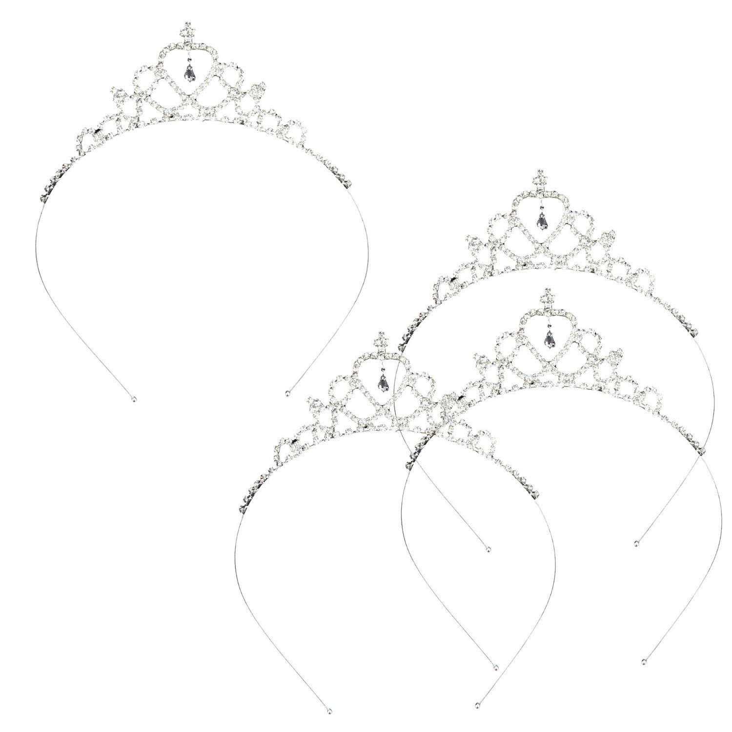Katara 1738 Mini Kamm #1 Diadem silber Strass 16 cm