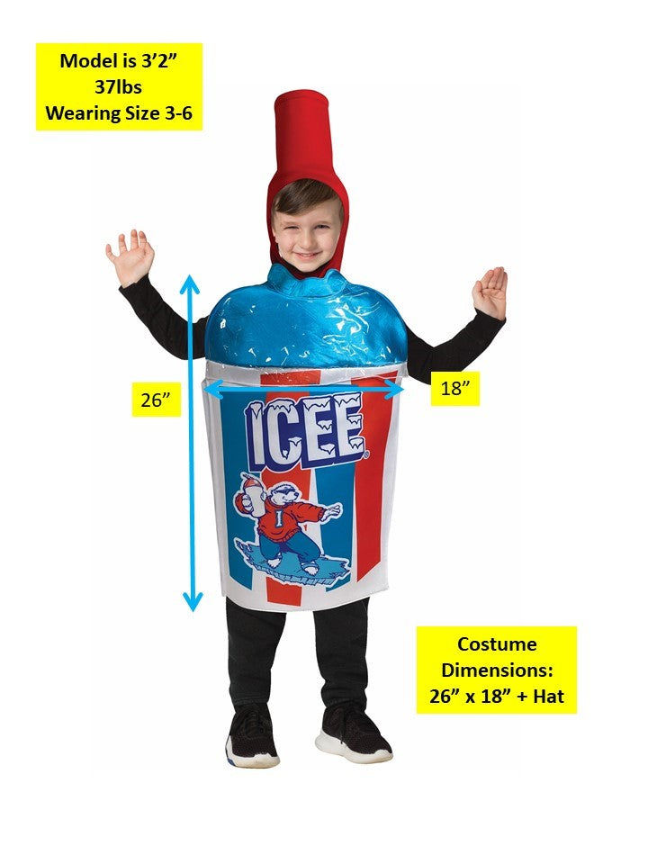 Rasta Imposta ICEE Blue Becher Tunika Kostüm Kinder 3-6