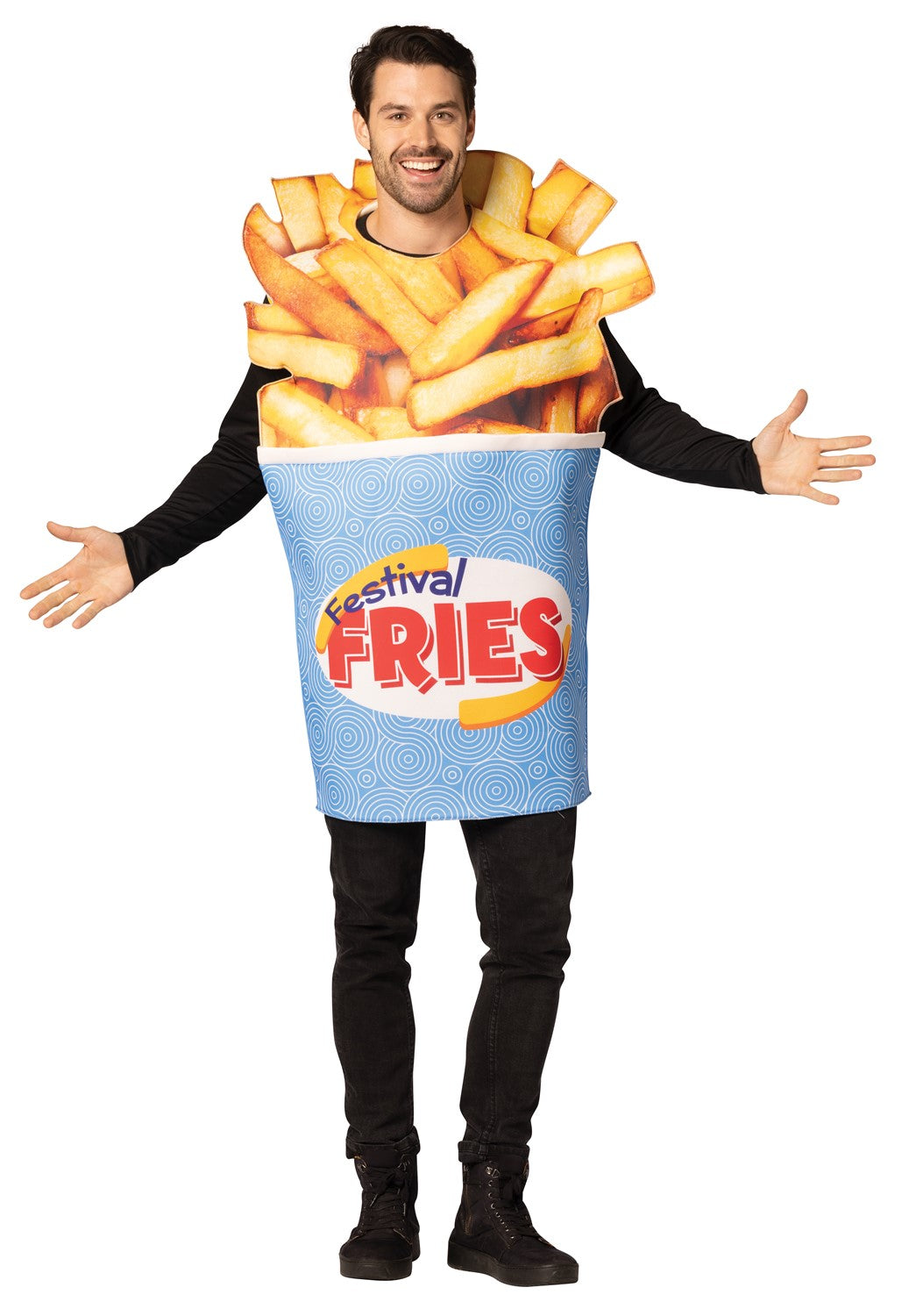Rasta Imposta Festival Fries Bucket Kostüm Einheitsgröße Schaumstoff