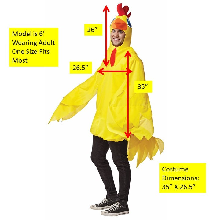 Rasta Imposta Yellow Chicken Hühnerkostüm One Size Gelb