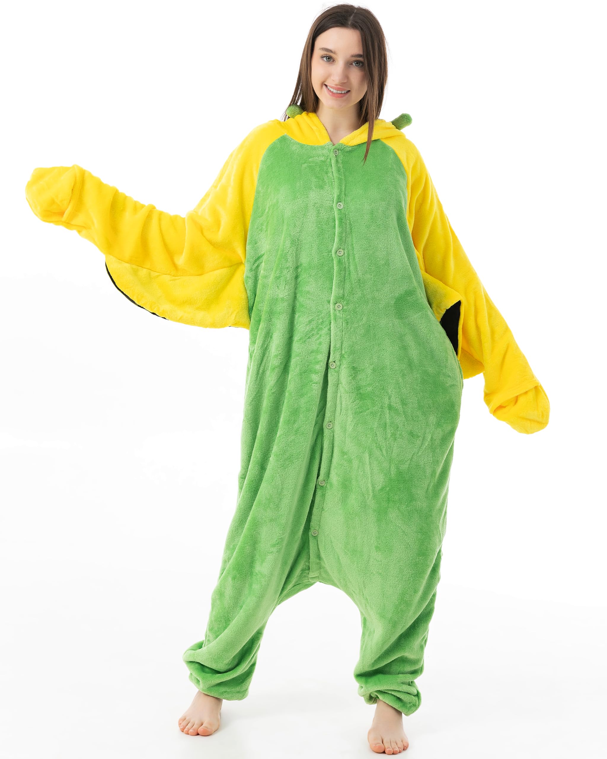 Katara 1744 Wellensittich Kostüm Onesie Fleece Unisex