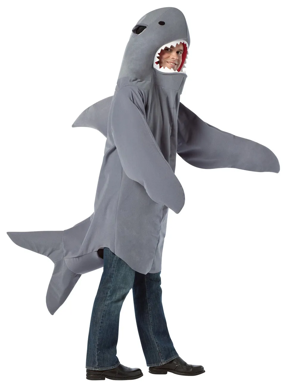 Rasta Imposta Shark Kostüm Einheitsgröße Grau Unisex