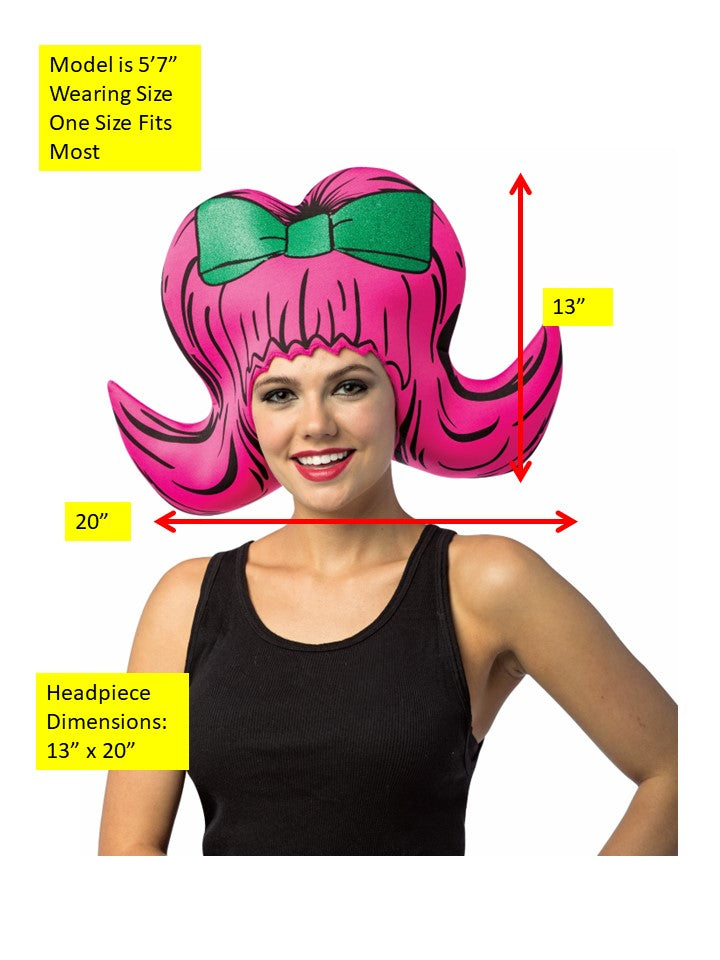 Rasta Imposta Pink Bouffant Cartoon Perücke Hut Rosa