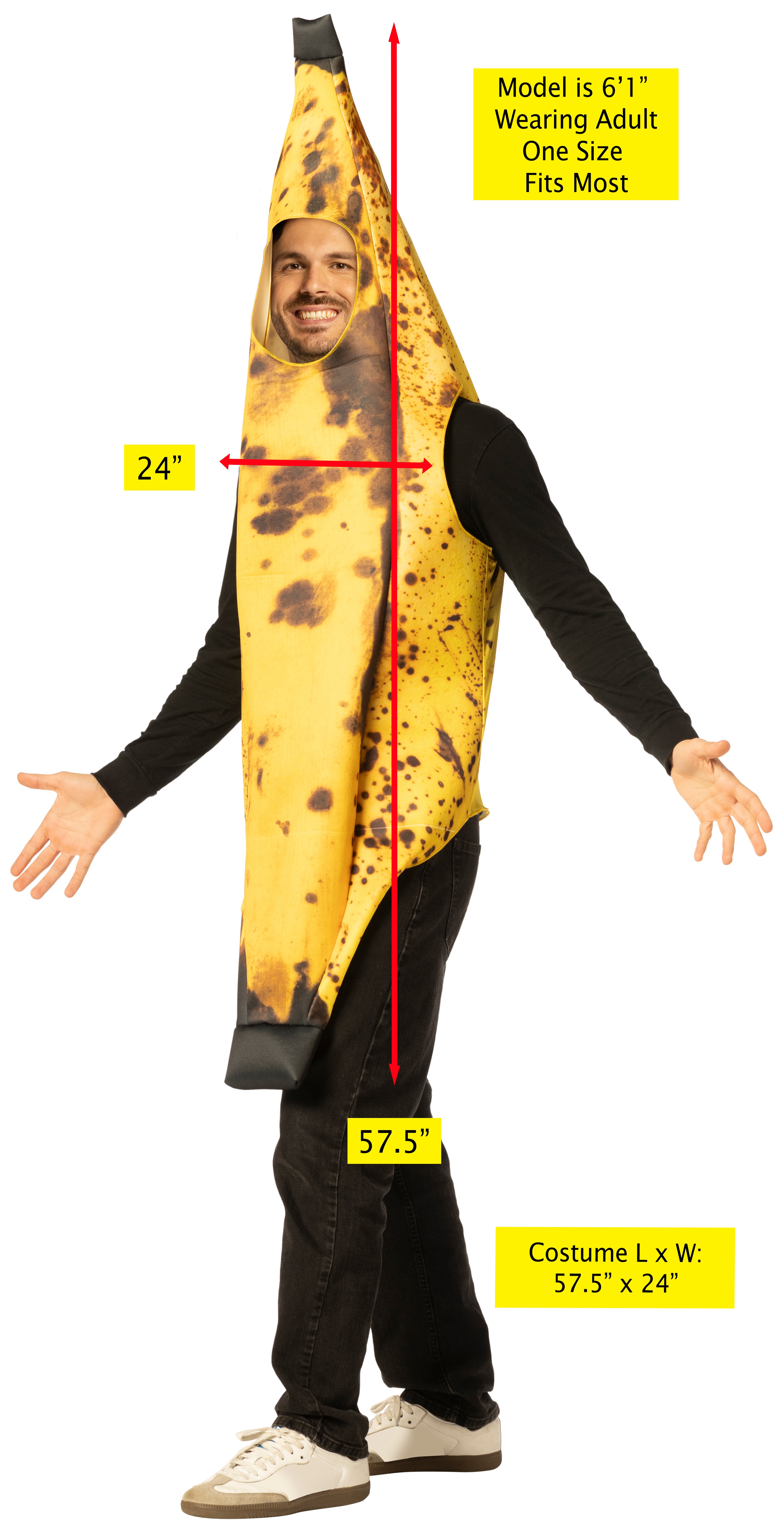Rasta Imposta Rotten Banana Kostüm Einheitsgröße Food