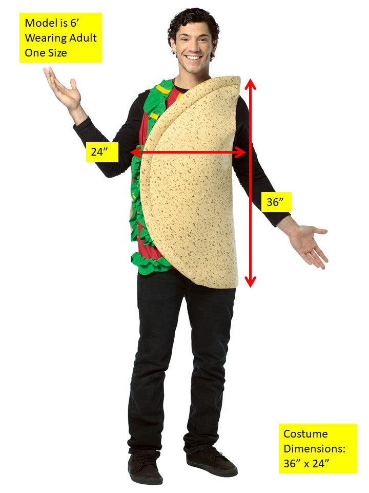 Rasta Imposta Taco Kostüm Einheitsgröße Essens-Tunika