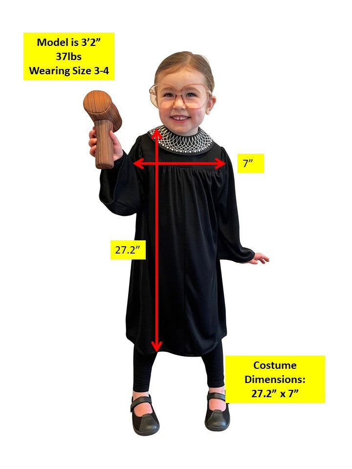 Rasta Imposta Supreme Justice Robe Kinderkostüm 3-4 mit Hammer